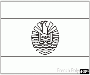 Flag of French Polynesia coloring page
