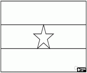 Flag of Ghana coloring page