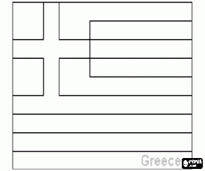 Flag of Greece coloring page