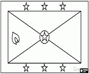 Flag of Grenada coloring page