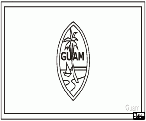 Flag of Guam coloring page