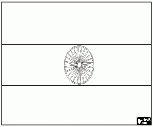 Flag of India coloring page