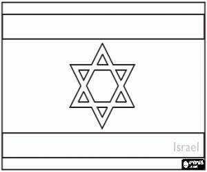 Flag of Israel coloring page