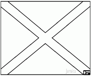 Flag of Jamaica coloring page