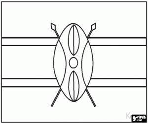 Flag of Kenya coloring page