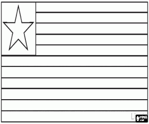 Flag of Liberia coloring page