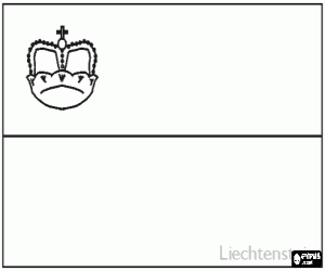 Flag of Liechtenstein coloring page