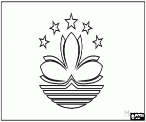 Flag of Macao coloring page