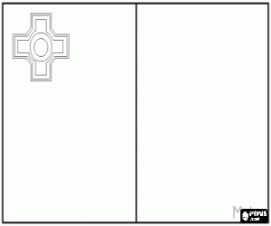 Flag of Malta coloring page
