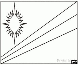 Flag of Marshall Islands coloring page