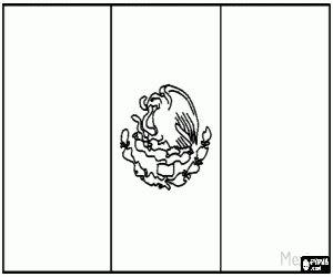 Flag of Mexico coloring page