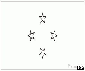 Flag of Micronesia coloring page