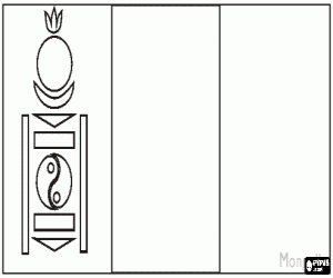 Flag of Mongolia coloring page