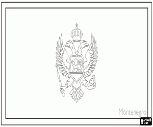 Flag of Montenegro coloring page