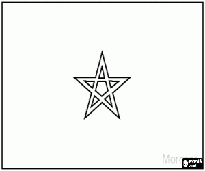 Flag of Morocco coloring page