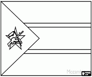 Flag of Mozambique coloring page
