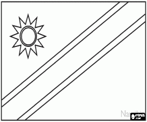 Flag of Namibia coloring page