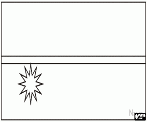 Flag of Nauru coloring page