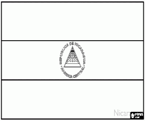 Flag of Nicaragua coloring page