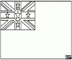 Flag of Niue coloring page