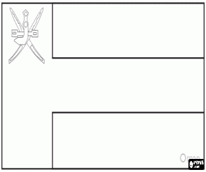 Flag of Oman coloring page