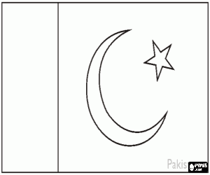 Flag of Pakistan coloring page