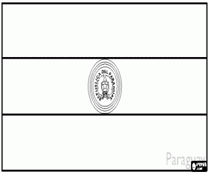 Flag of Paraguay coloring page