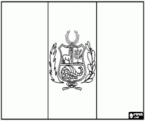 Flag of Peru coloring page