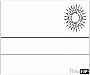 Flag of Rwanda coloring page