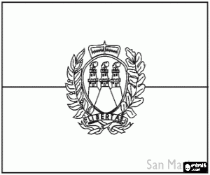 Flag of San Marino coloring page