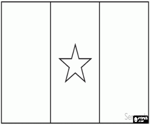 Flag of Senegal coloring page