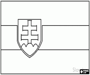 Flag of Slovakia coloring page
