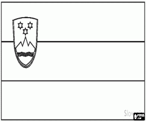Flag of Slovenia coloring page