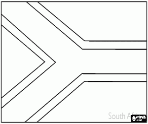 Flag of South Africa coloring page
