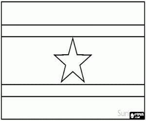 Flag of Surinam coloring page