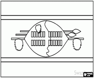 Flag of Swaziland coloring page