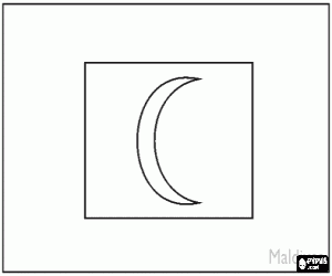 Flag of the Maldives coloring page