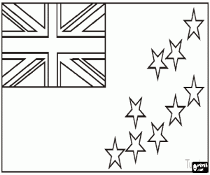 Flag of Tuvalu coloring page