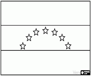 Flag of Venezuela coloring page