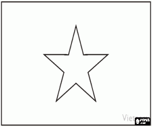 Flag of Vietnam coloring page