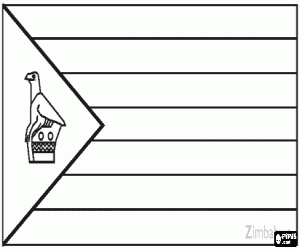 Flag of Zimbabwe coloring page