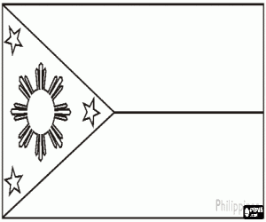Flag of the Philippines coloring page