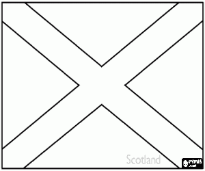 Flag of Scotland coloring page