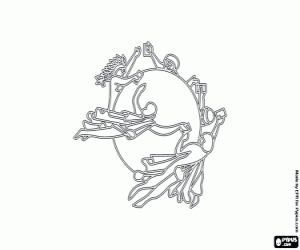 The flag of the UPU coloring page