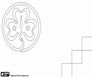 Flag of WAGGGS coloring page