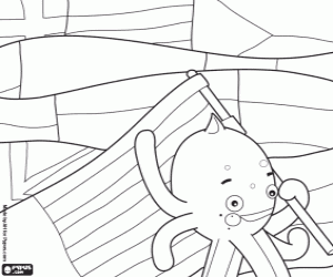 Flags parade with Pypus coloring page