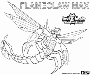Flameclaw Max, Invizimals Shadow Zone coloring page