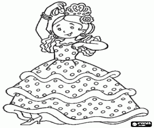 The flamenco dancer coloring page