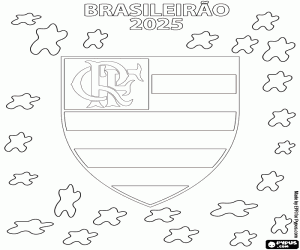 Flamengo, Brazilian Champion 2025 coloring page