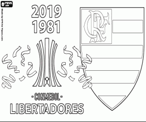 Flamengo, champion 2019 Libertadores coloring page